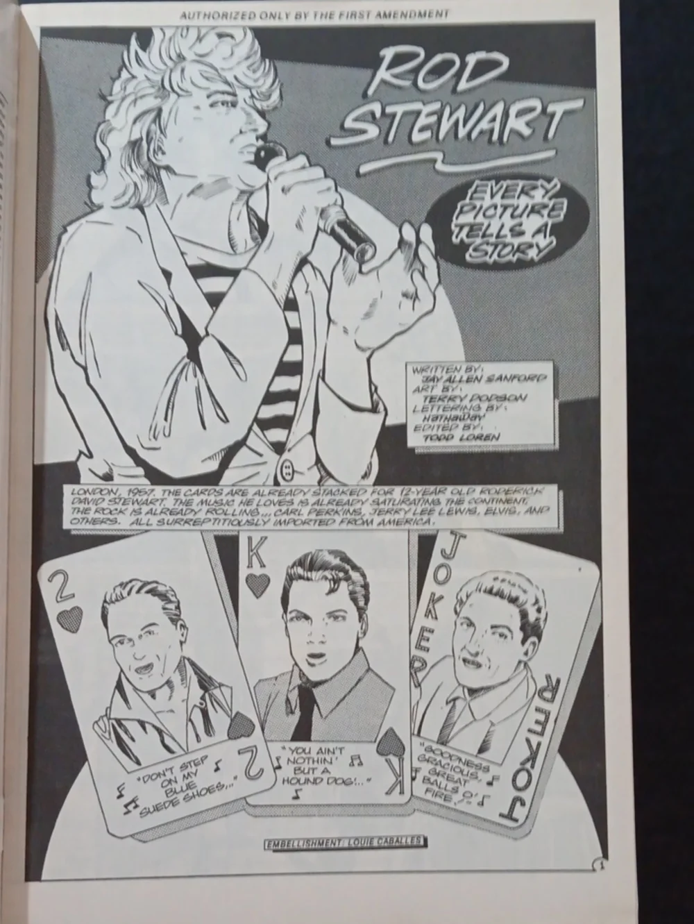 1991 Rod Stewart Rock & Roll Comic Book